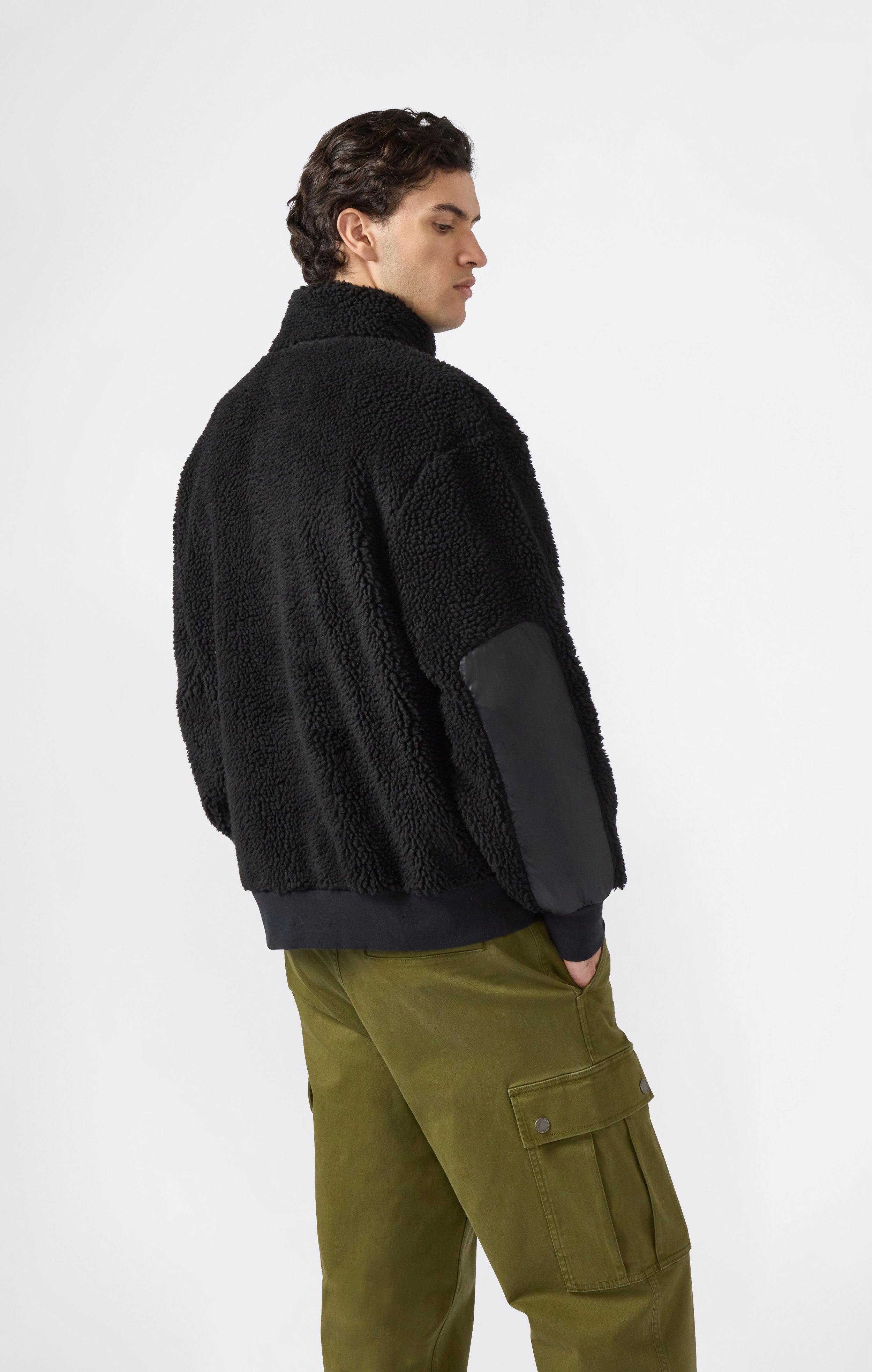 Top Polar Teddy Con Mezza Zip da Uomo