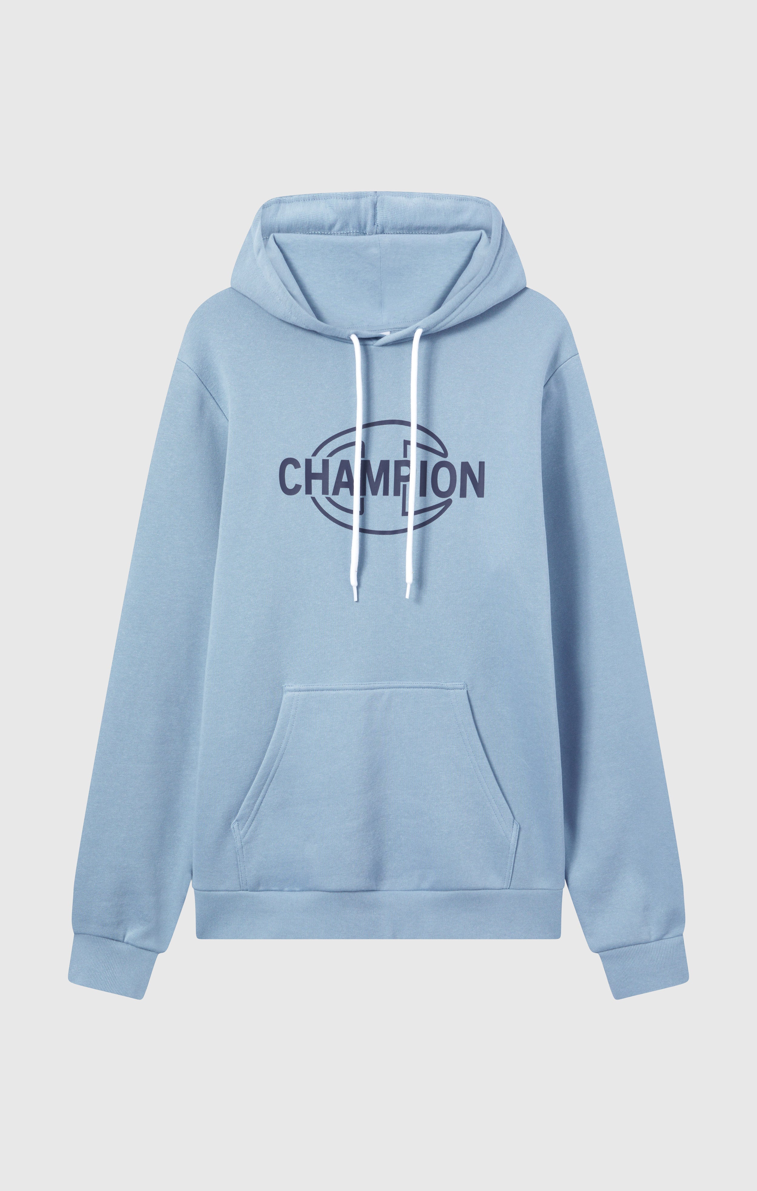 Men's Fleece Hoodie with Graphics Light Blue graphic shop