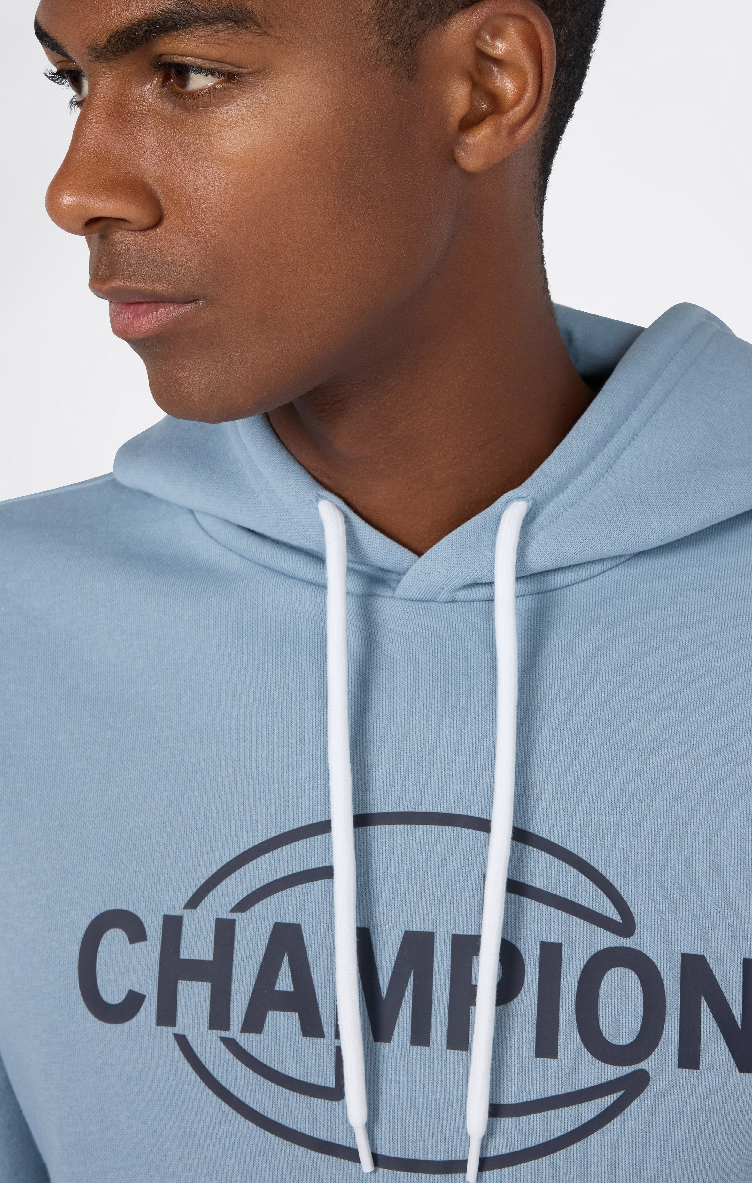 Men's Fleece Hoodie with Graphics Light Blue graphic shop