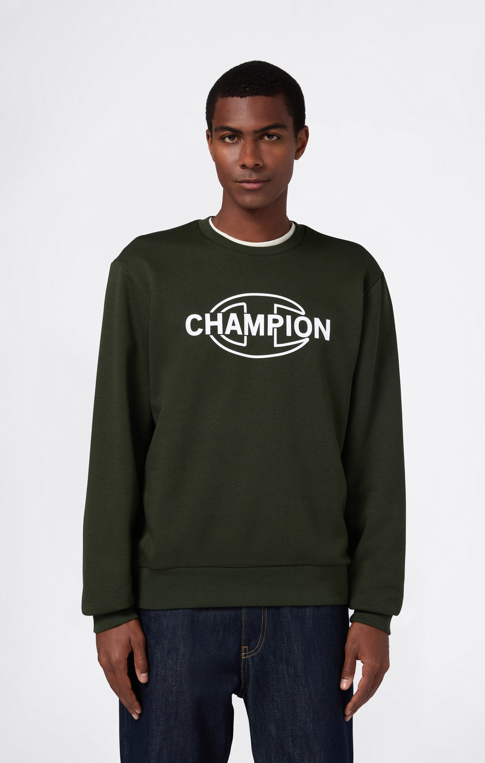 Sweat Col Rond pour Homme avec Graphismes et intérieur gratté