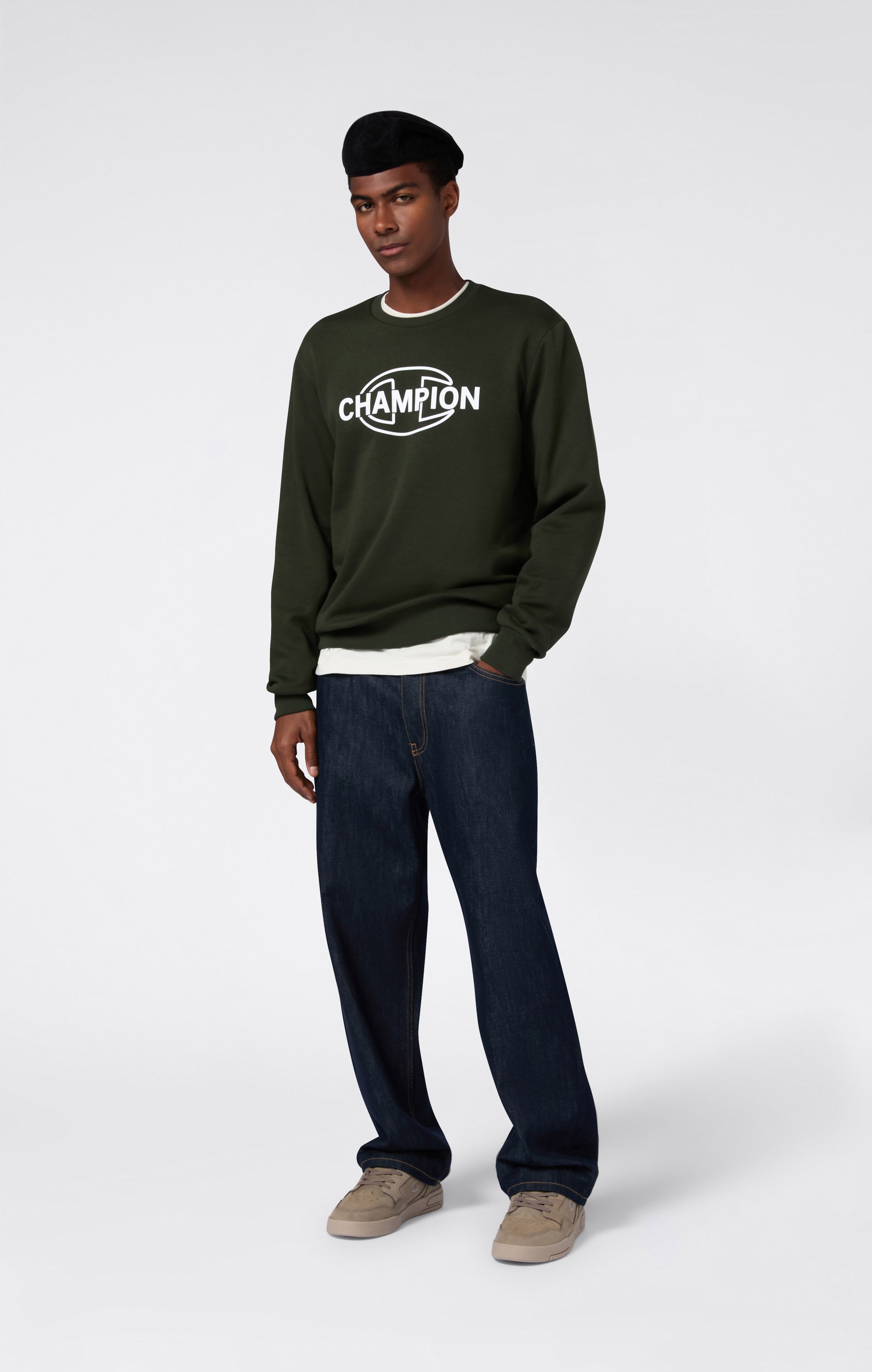 Sweat Col Rond pour Homme avec Graphismes et intérieur gratté
