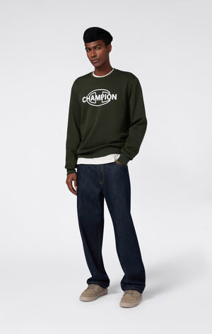 Sweat Col Rond pour Homme avec Graphismes et intérieur gratté