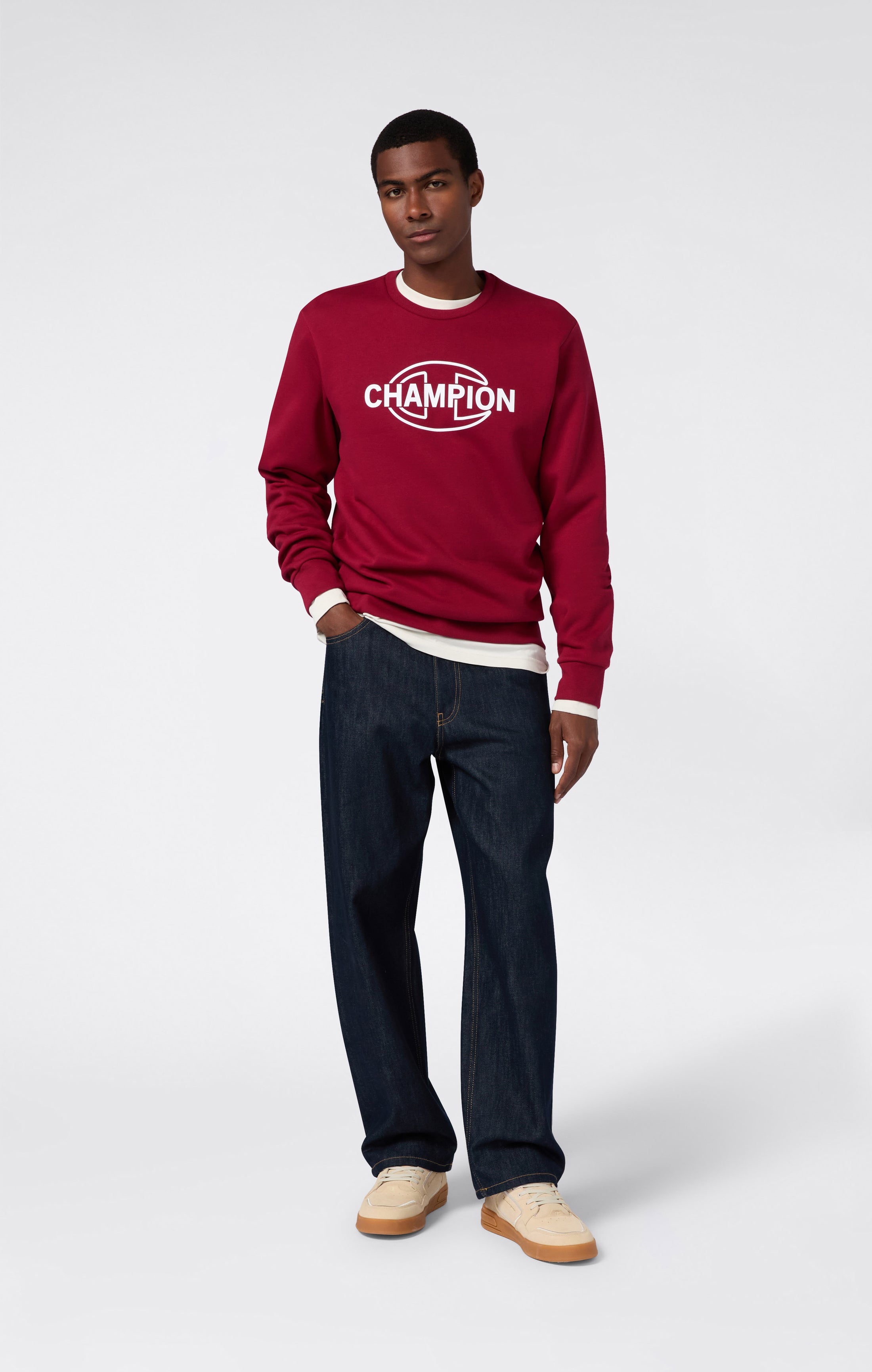 Sweat Col Rond pour Homme avec Graphismes et intérieur gratté