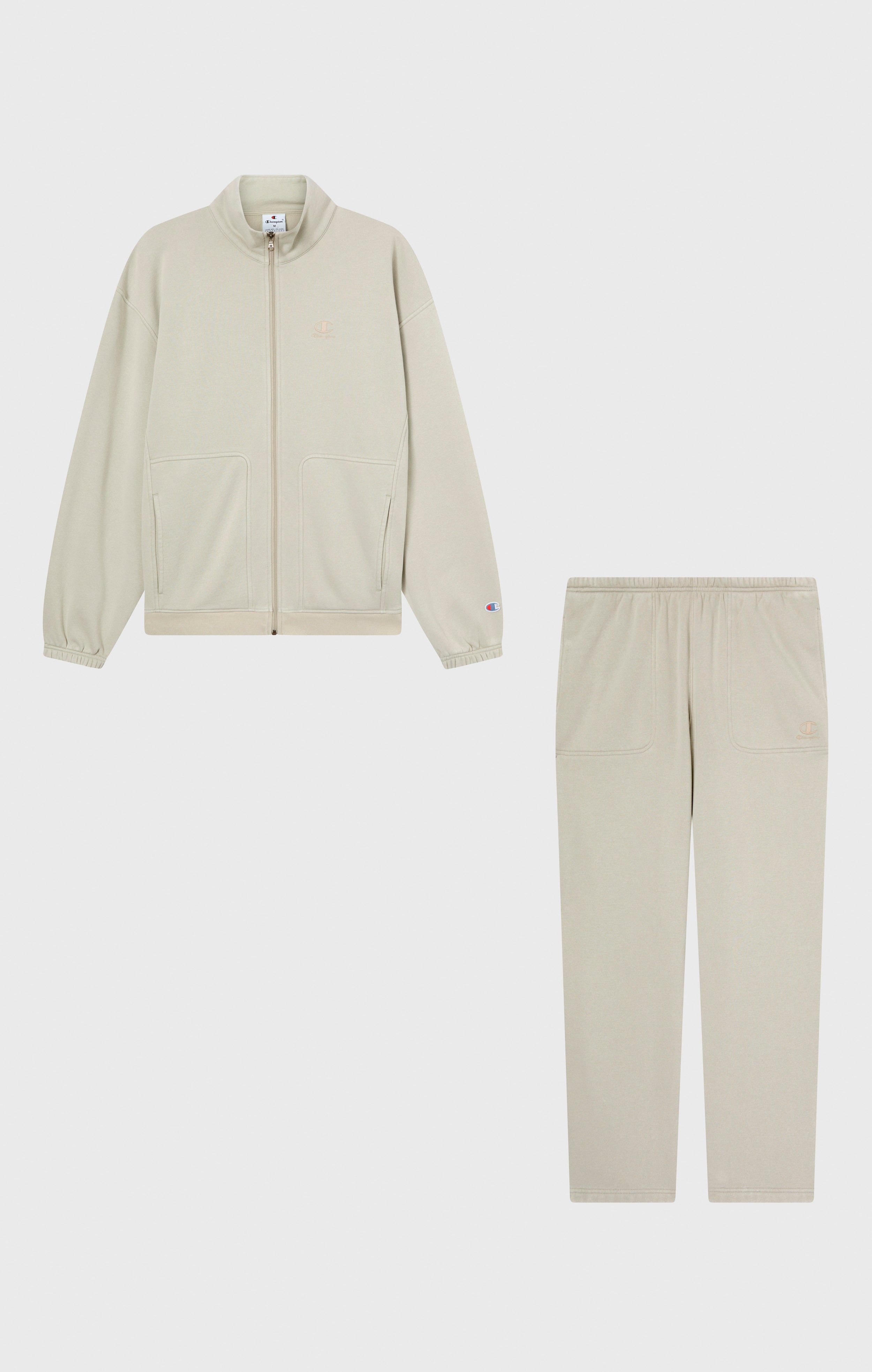 Trainingsanzug mit Reißverschluss für Herren Icons im Washed-Look mit angerautem Innenmaterial