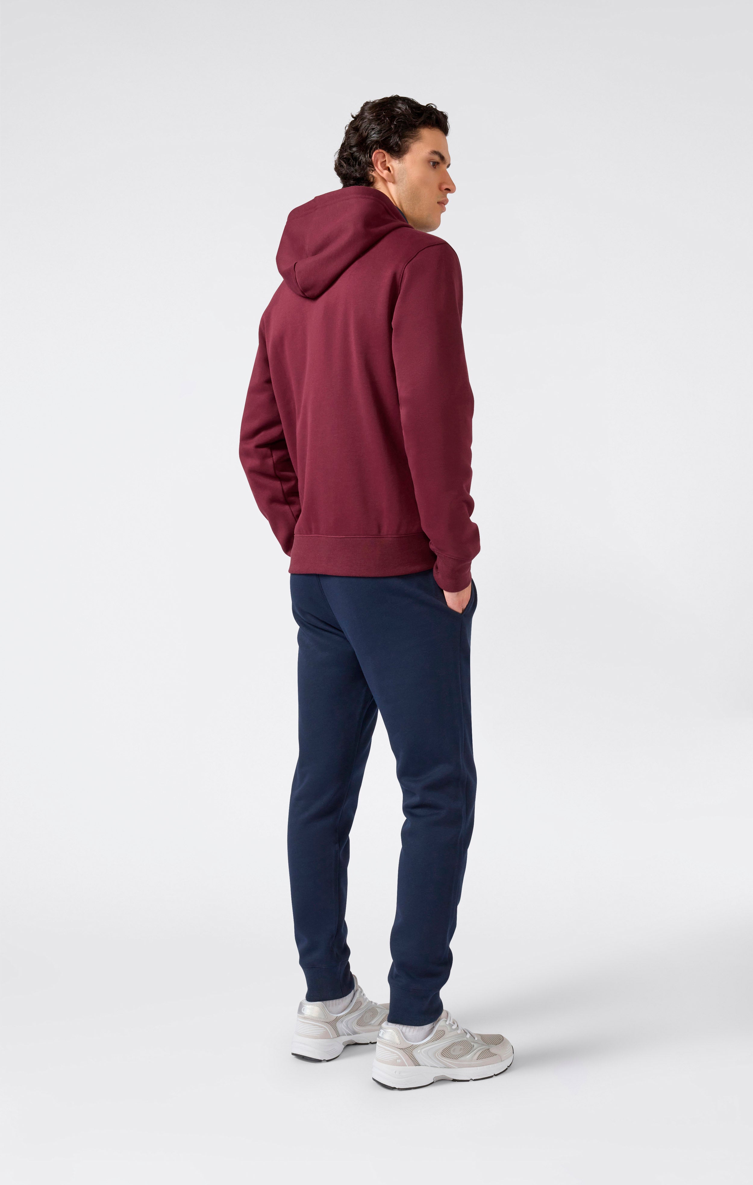 Trainingsanzug mit Kapuze und Reißverschluss für Herren mit angerautem Innenmaterial