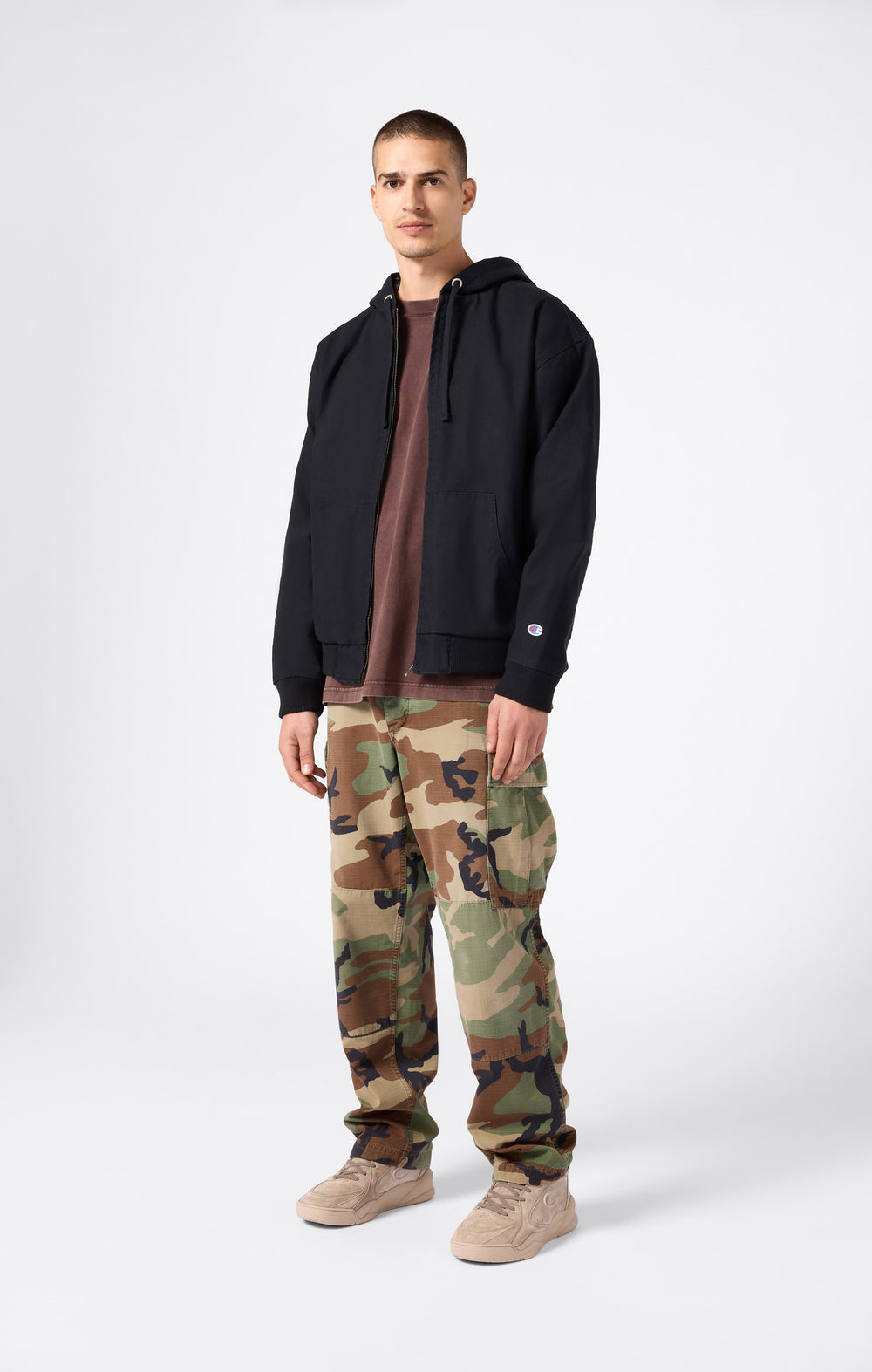 Giacca Utility con Cappuccio da Uomo