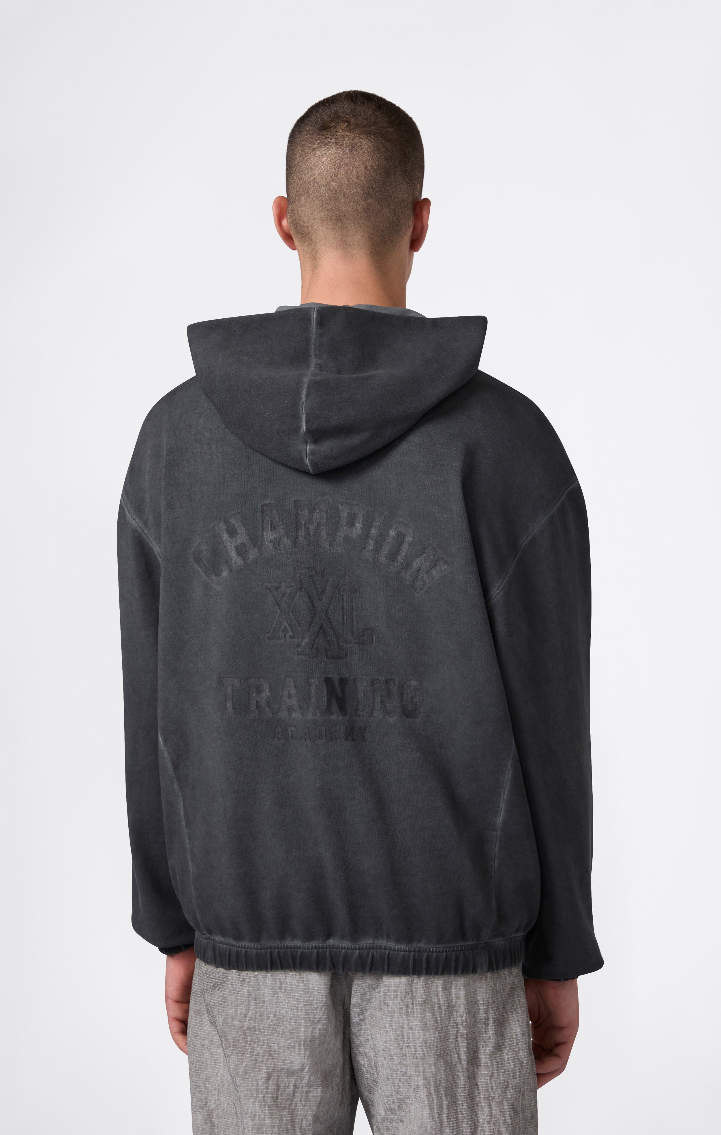 Men’s Washed Full Zip & Chest Zip Pocket Hoodie