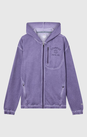Herren Hoodie Mit Voller Reißverschluss Und Brusttasche Mit Reißverschluss Im Washed Look