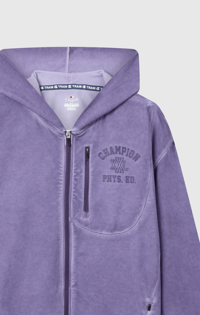 Herren Hoodie Mit Voller Reißverschluss Und Brusttasche Mit Reißverschluss Im Washed Look