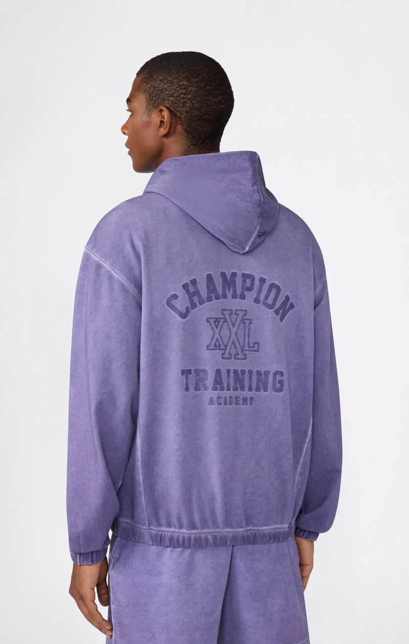 Herren Hoodie Mit Voller Reißverschluss Und Brusttasche Mit Reißverschluss Im Washed Look