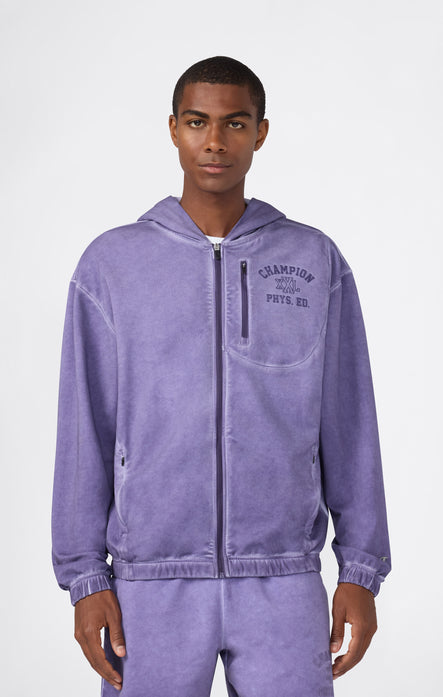 Men’s Washed Full Zip & Chest Zip Pocket Hoodie