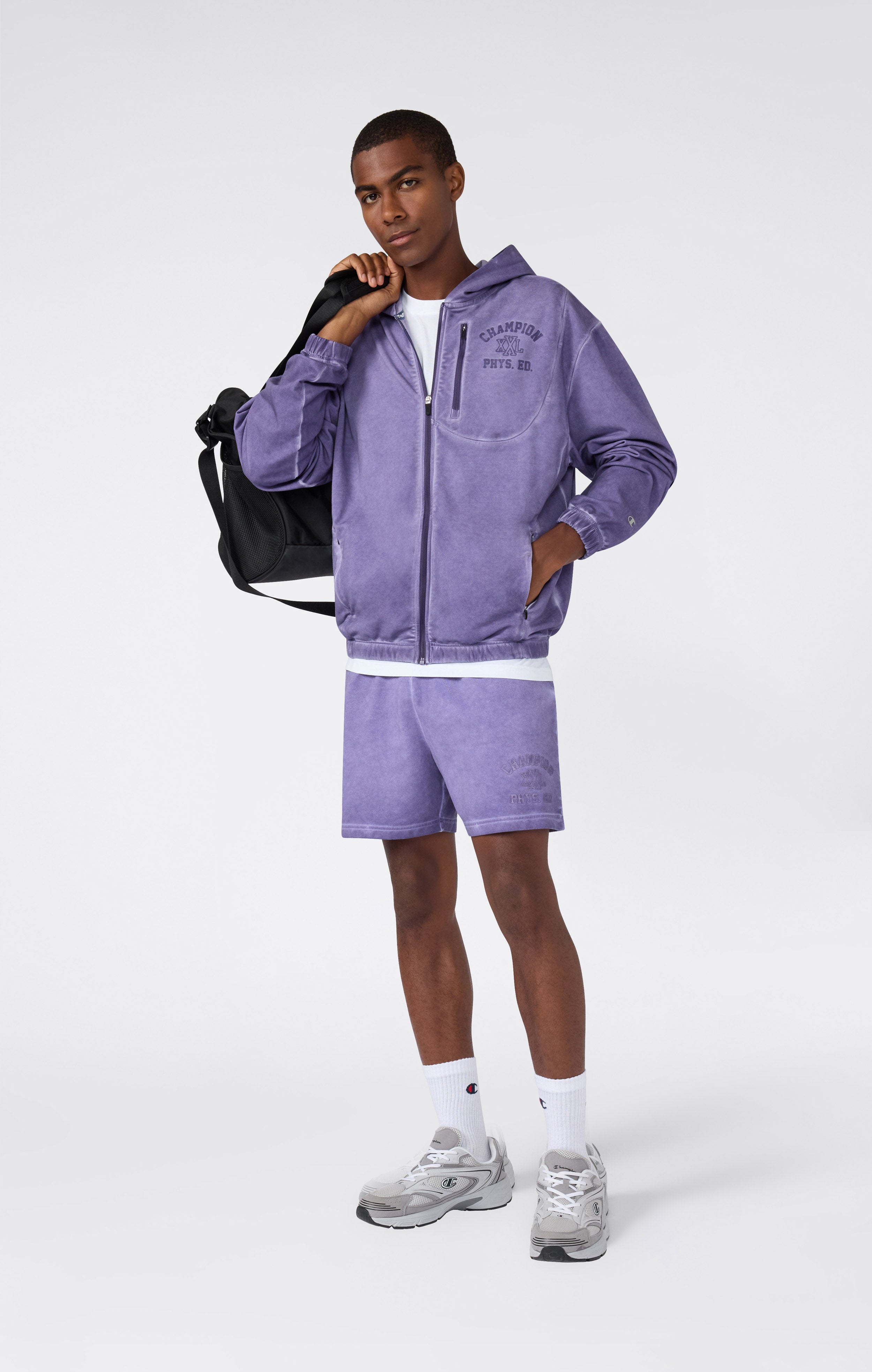 Sweat À Capuche Homme Zippé Effet Délavé Avec Poche Zippée Sur La Poitrine