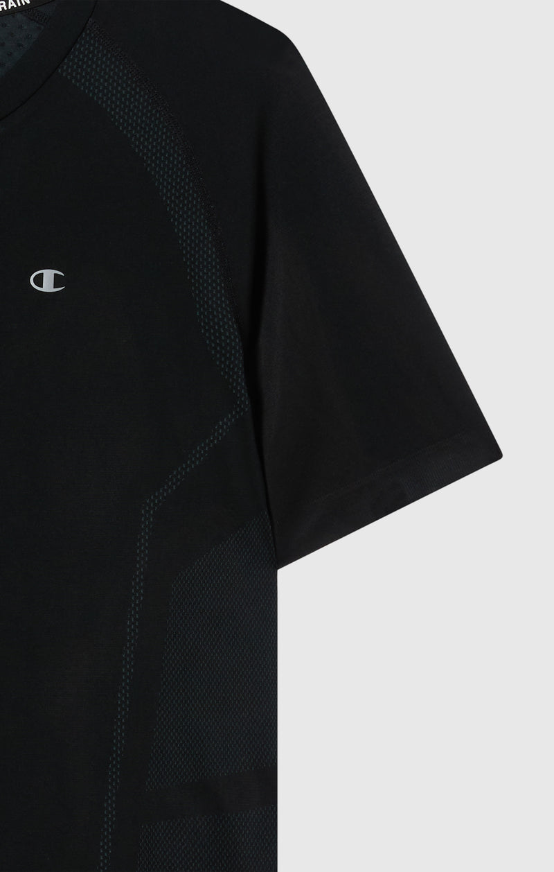 T-shirt Seamless da uomo con pannello posteriore traspirante Quick Dry