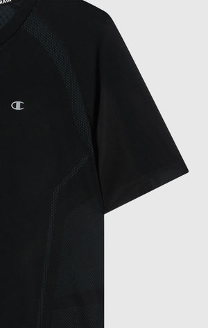 T-shirt Seamless da uomo con pannello posteriore traspirante Quick Dry