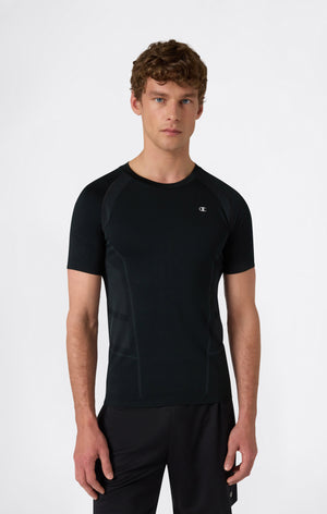 T-shirt Seamless da uomo con pannello posteriore traspirante Quick Dry
