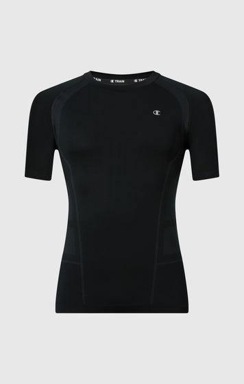 T-shirt Seamless pour homme avec panneau arrière respirant Quick Dry