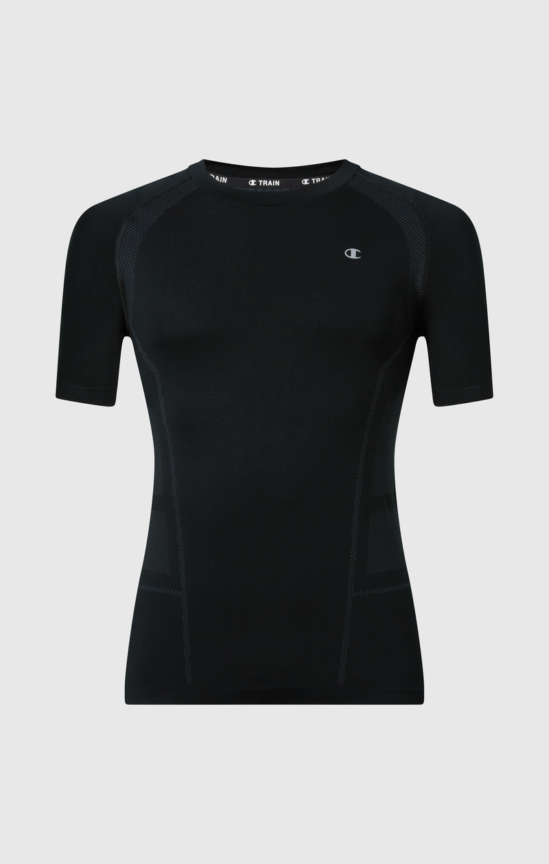 T-shirt Seamless da uomo con pannello posteriore traspirante Quick Dry