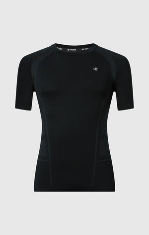 T-shirt Seamless da uomo con pannello posteriore traspirante Quick Dry