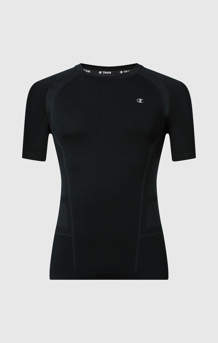 T-shirt Seamless pour homme avec panneau arrière respirant Quick Dry