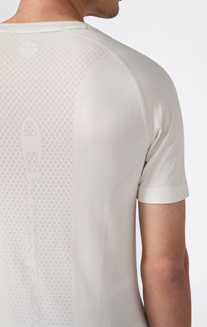 T-shirt Seamless pour homme avec panneau arrière respirant Quick Dry