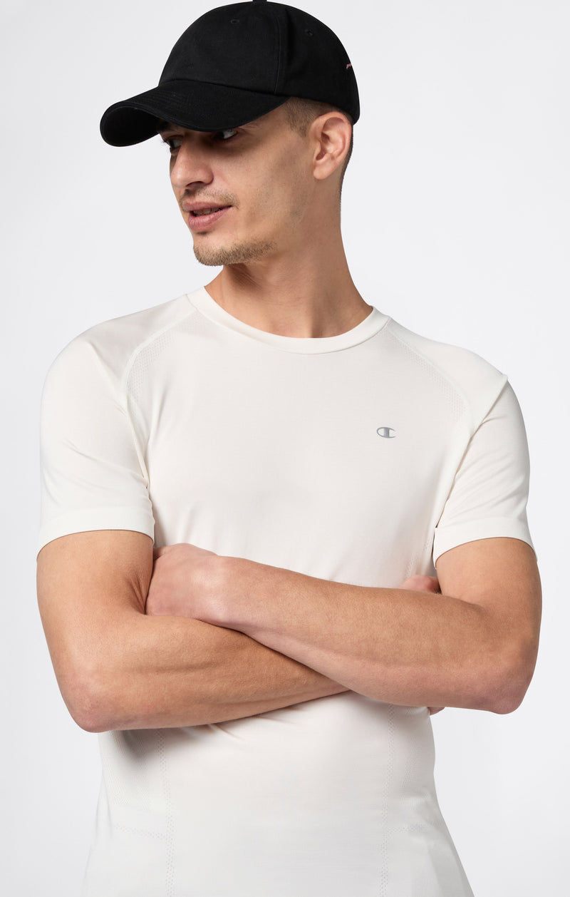 T-shirt Seamless pour homme avec panneau arrière respirant Quick Dry