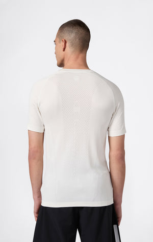 T-shirt Seamless pour homme avec panneau arrière respirant Quick Dry