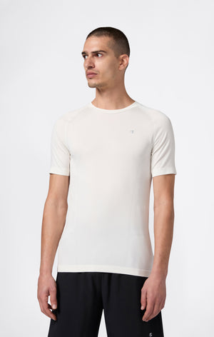 T-shirt Seamless pour homme avec panneau arrière respirant Quick Dry