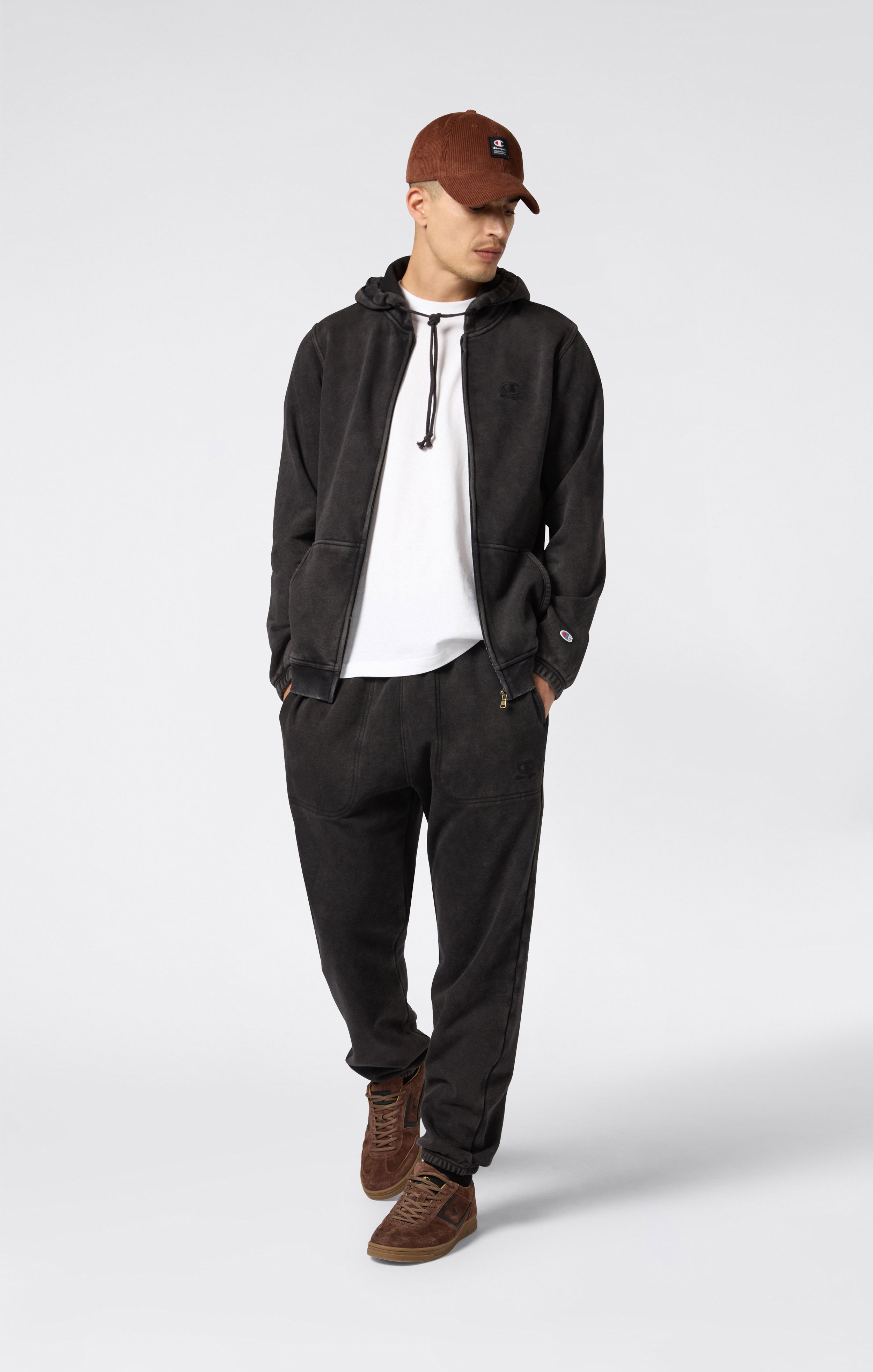 Sweat Zippé Intégral Effet Délavé À Intérieur Gratté Icons Pour Homme