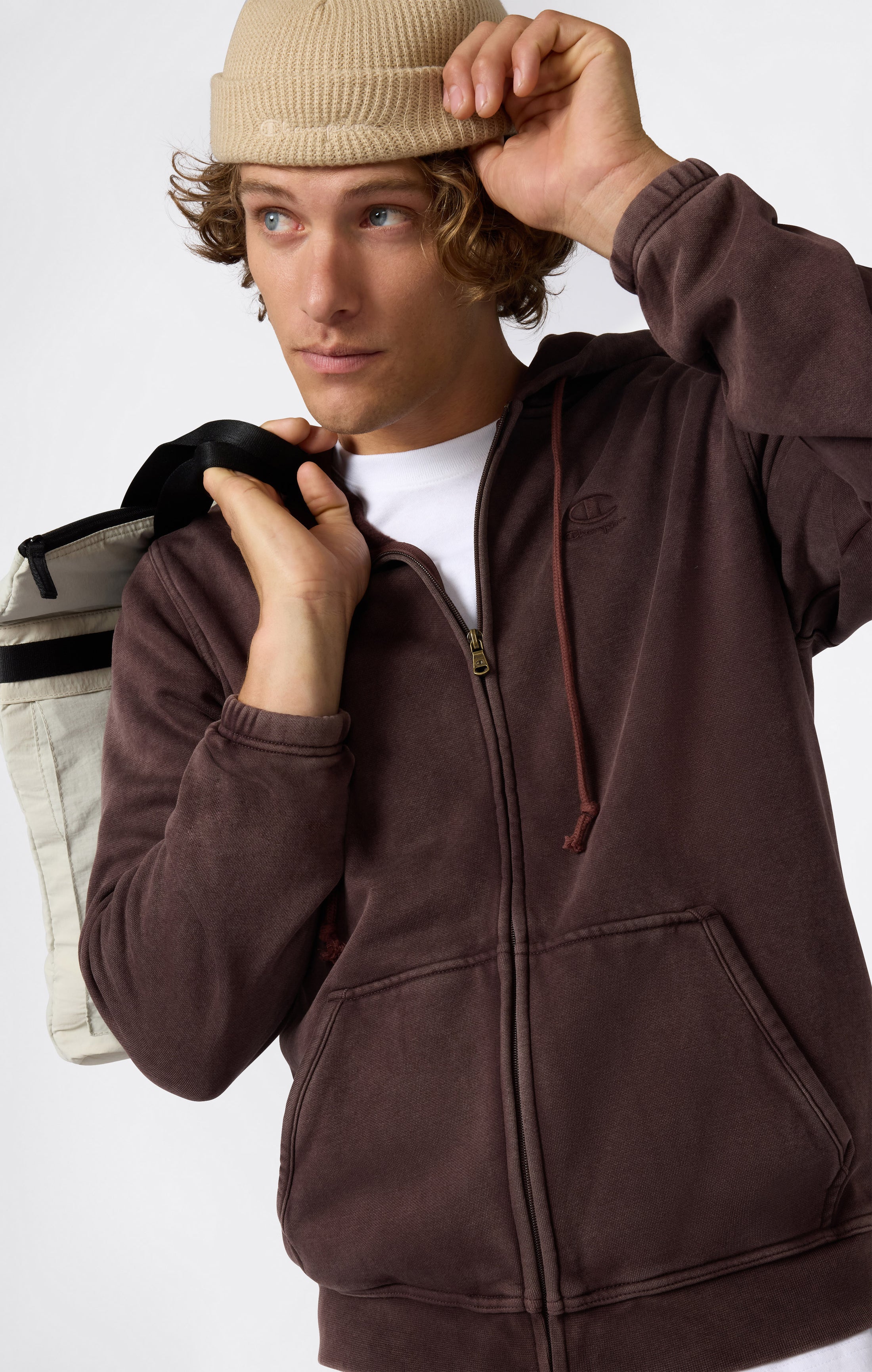 Sweat Zippé Intégral Effet Délavé À Intérieur Gratté Icons Pour Homme