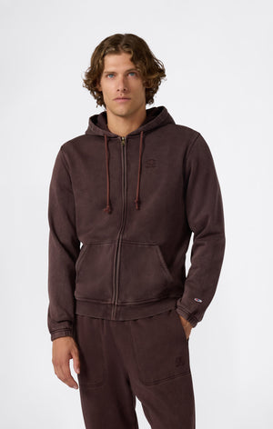 Sweat Zippé Intégral Effet Délavé À Intérieur Gratté Icons Pour Homme