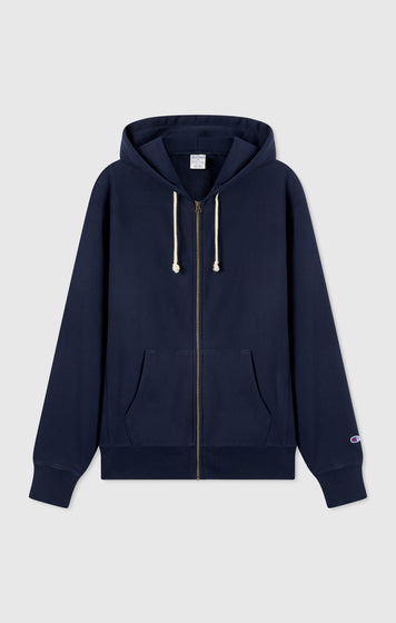 Sweat à Capuche Zippé Intégral Reverse Weave pour Homme