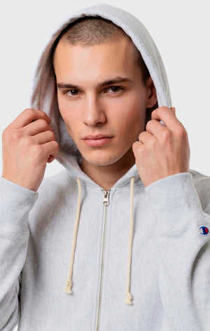 Kapuzen-Sweatshirt mit durchgehendem Reißverschluss für Herren Reverse Weave