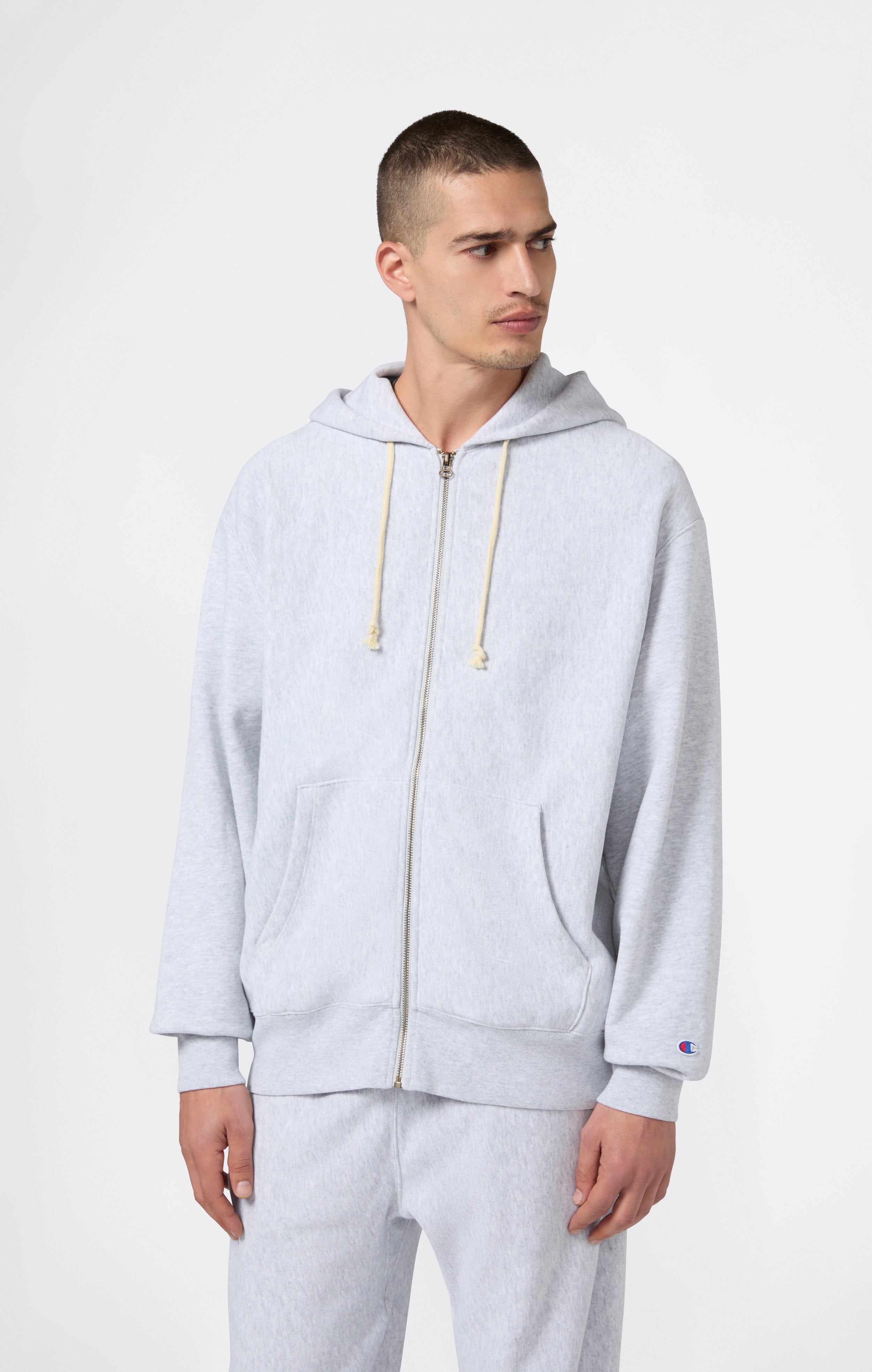 Reverse Etavirp Zip Hoodie Mサイズ REVERSE WEAVE Men's Full Zip Hoodie Sweatshirt Light Grey