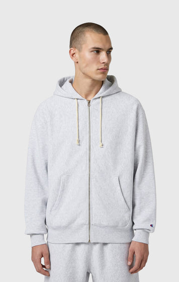 Sweat à Capuche Zippé Intégral Reverse Weave pour Homme