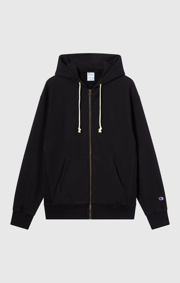 Sweat à Capuche Zippé Intégral Reverse Weave pour Homme