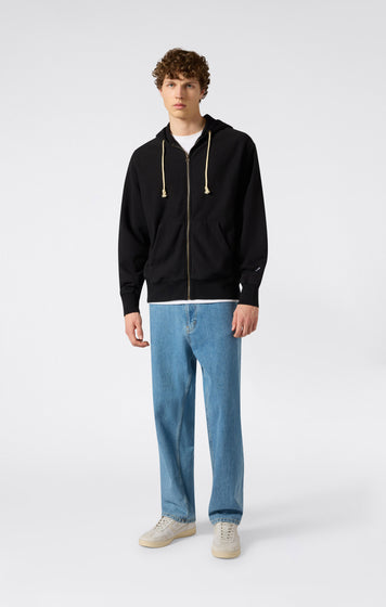 Sweat à Capuche Zippé Intégral Reverse Weave pour Homme