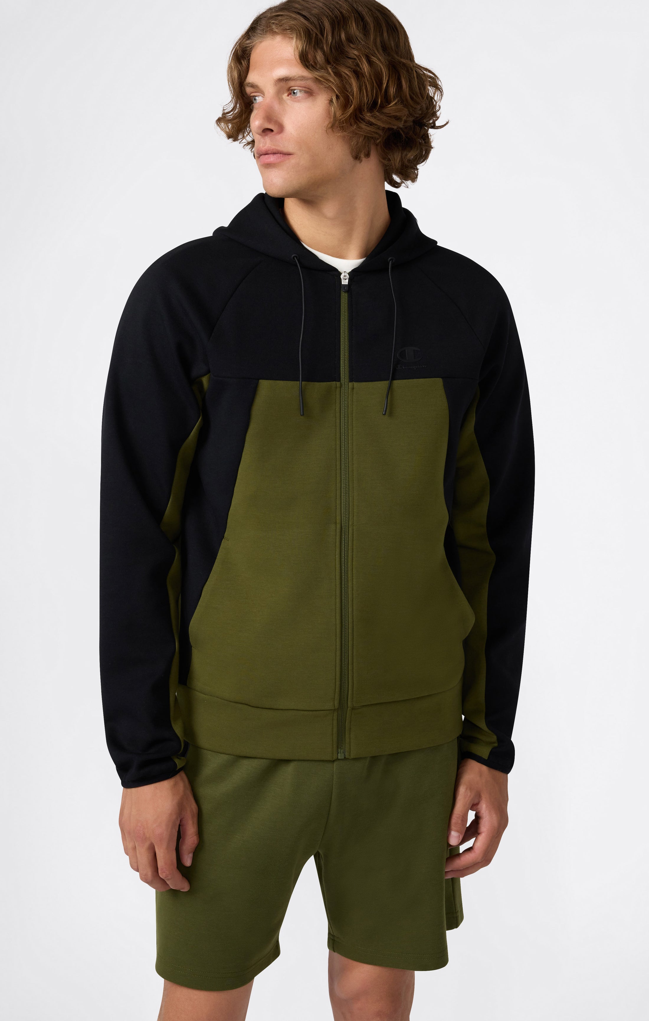 Herren Kapuzenjacke Mit Reißverschluss C-Tech