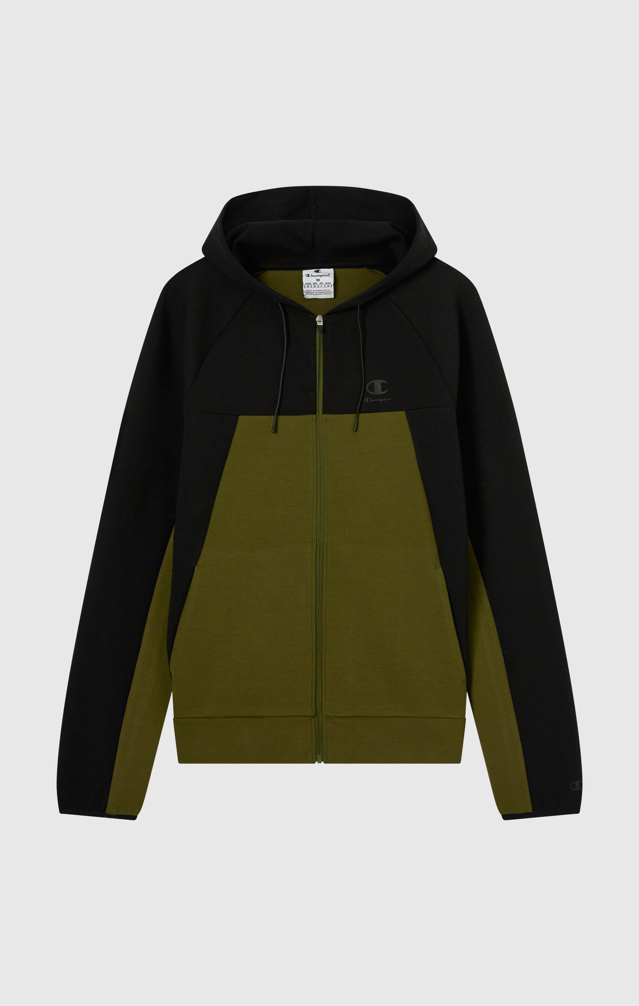 Felpa Uomo Con Cappuccio E Zip Intera C-Tech