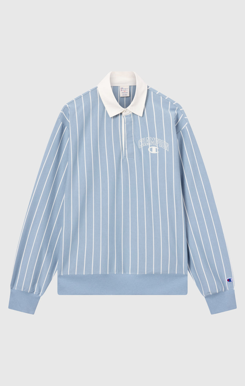 Men’s Striped Polo Sweatshirt Street Varsity