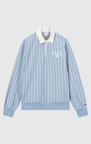 Men’s Striped Polo Sweatshirt Street Varsity
