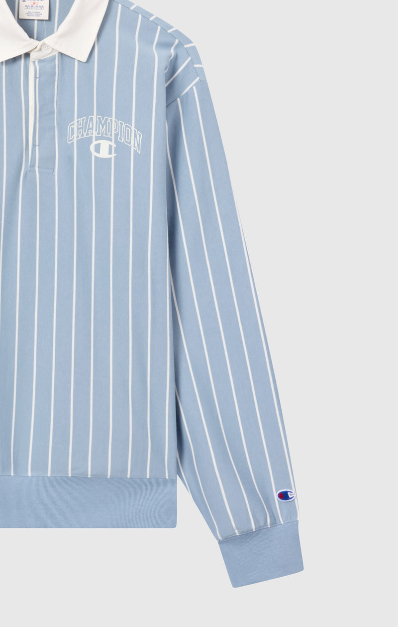 Men’s Striped Polo Sweatshirt Street Varsity