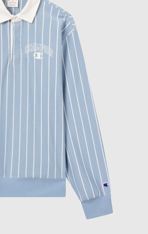 Men’s Striped Polo Sweatshirt Street Varsity