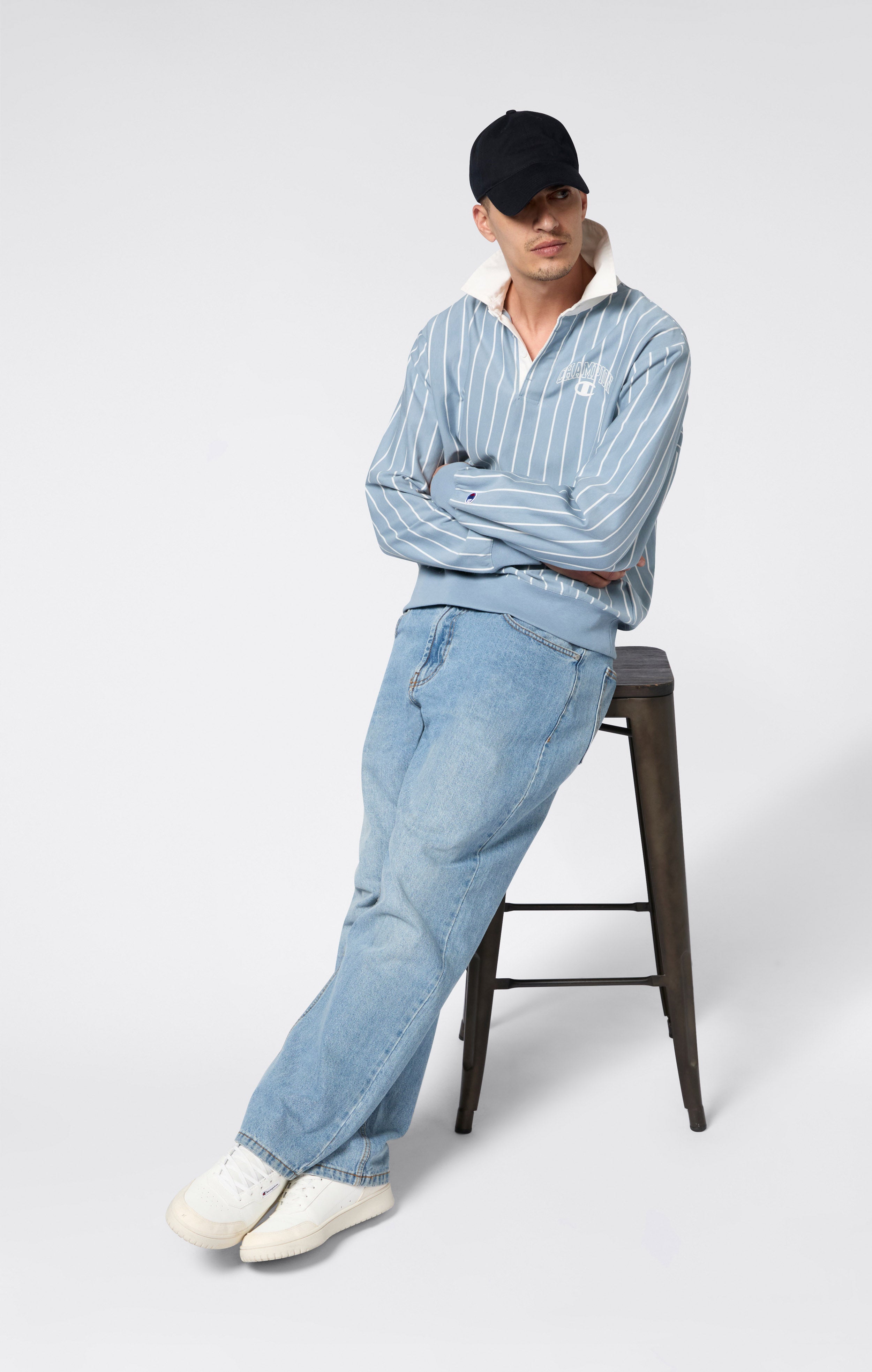 Gestreiftes Polo für Herren Street Varsity