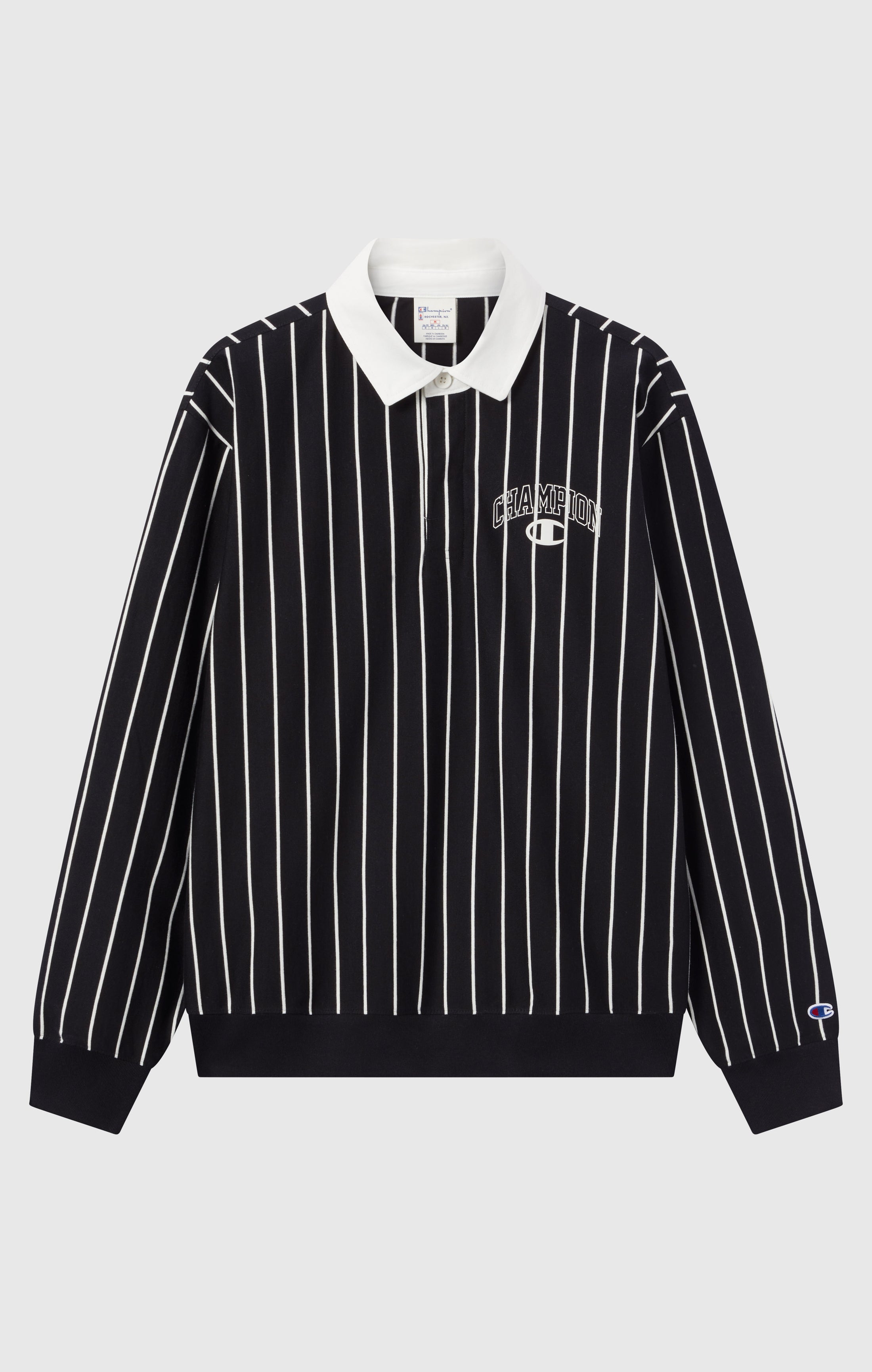 Men’s Striped Polo Sweatshirt Street Varsity