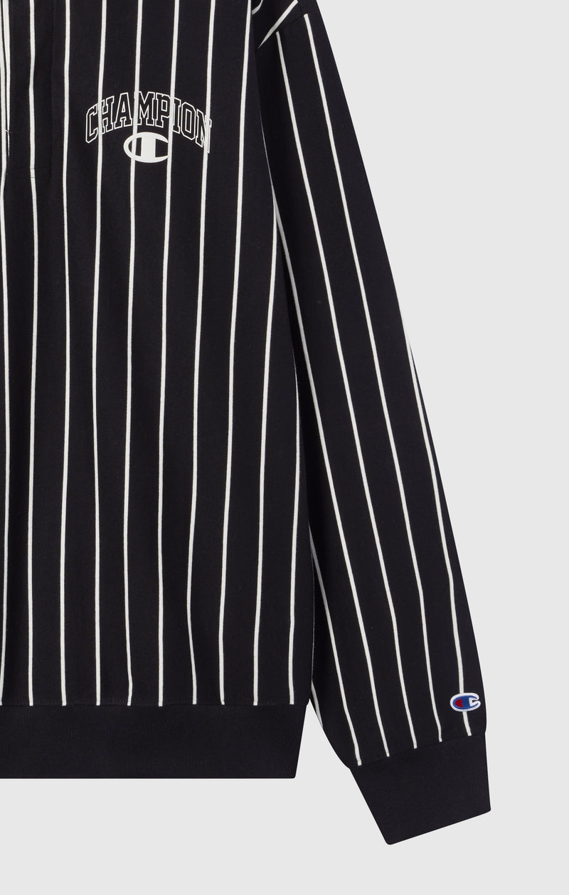 Men’s Striped Polo Sweatshirt Street Varsity