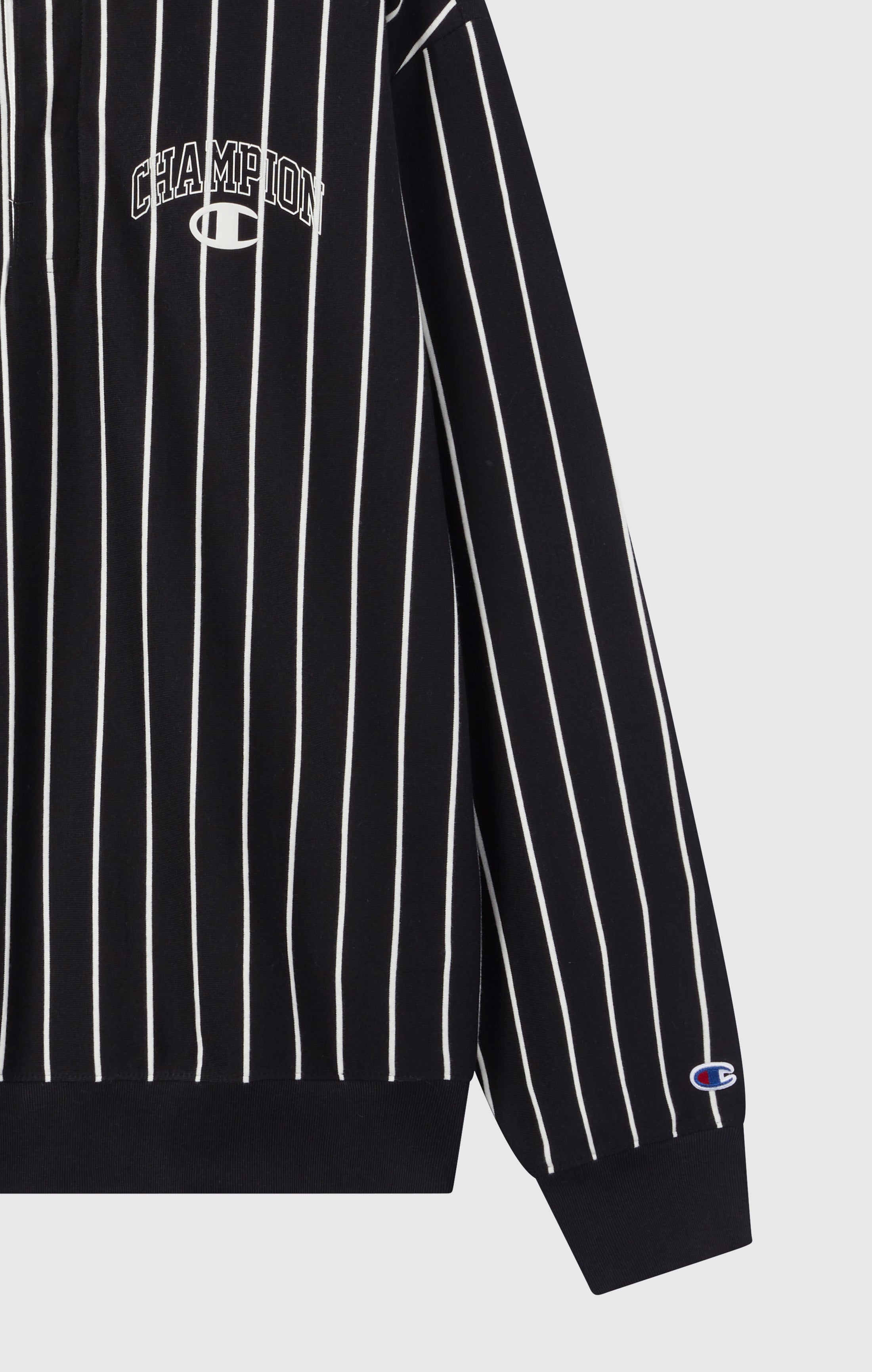 Men’s Striped Polo Sweatshirt Street Varsity