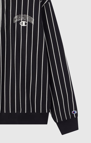 Men’s Striped Polo Sweatshirt Street Varsity
