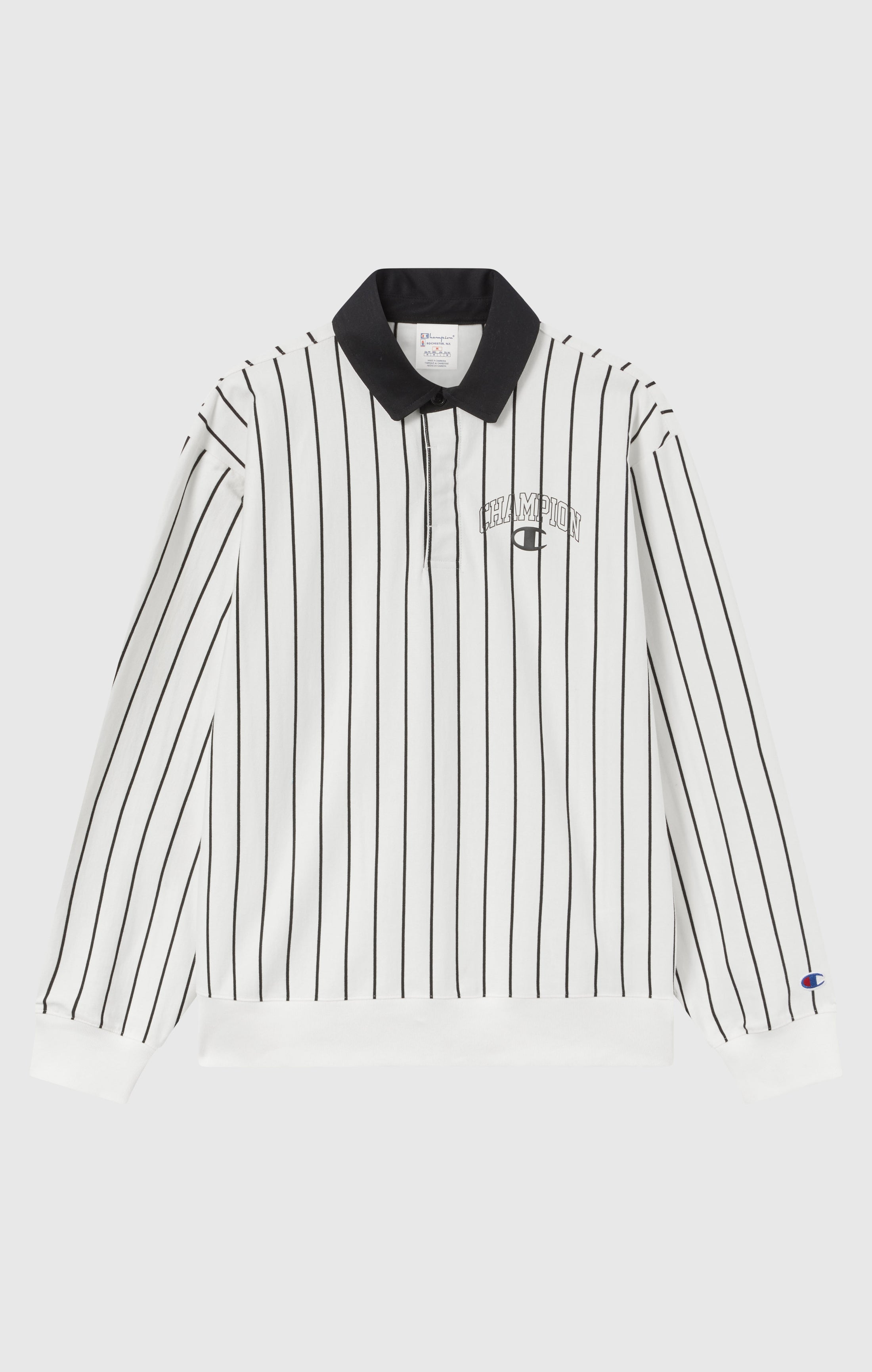 Men’s Striped Polo Sweatshirt Street Varsity