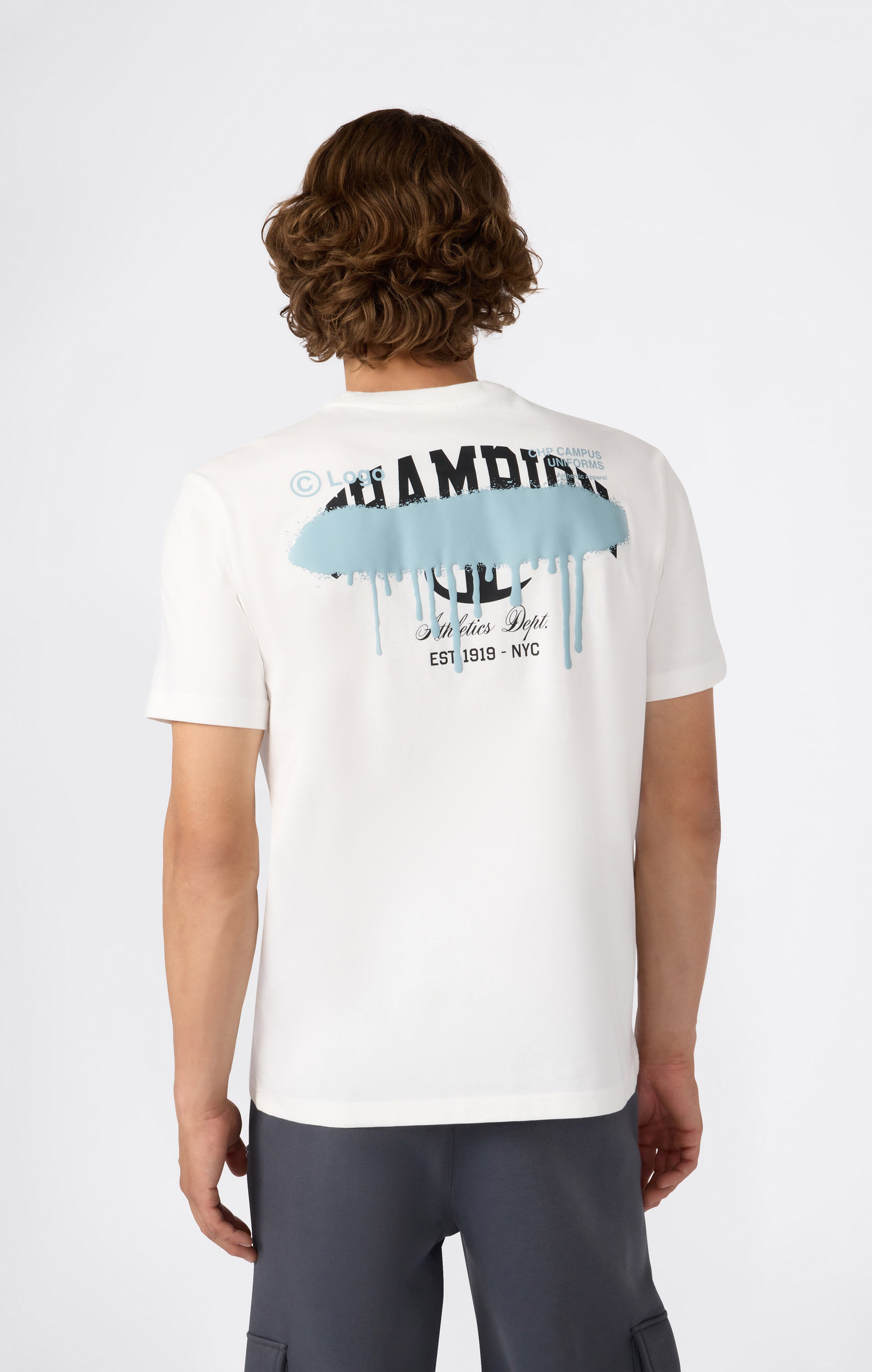 T-shirt Col Rond pour Homme Street Varsity