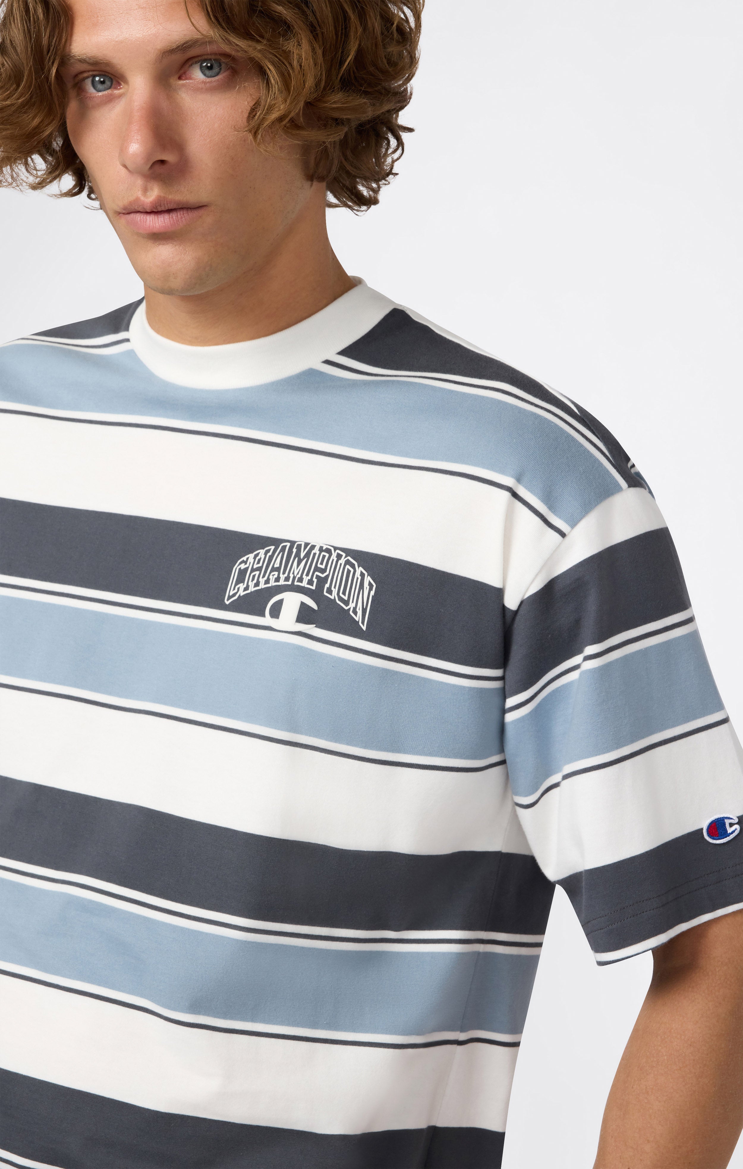 Gestreiftes T-Shirt mit Rundhalsausschnitt für Herren Street Varsity